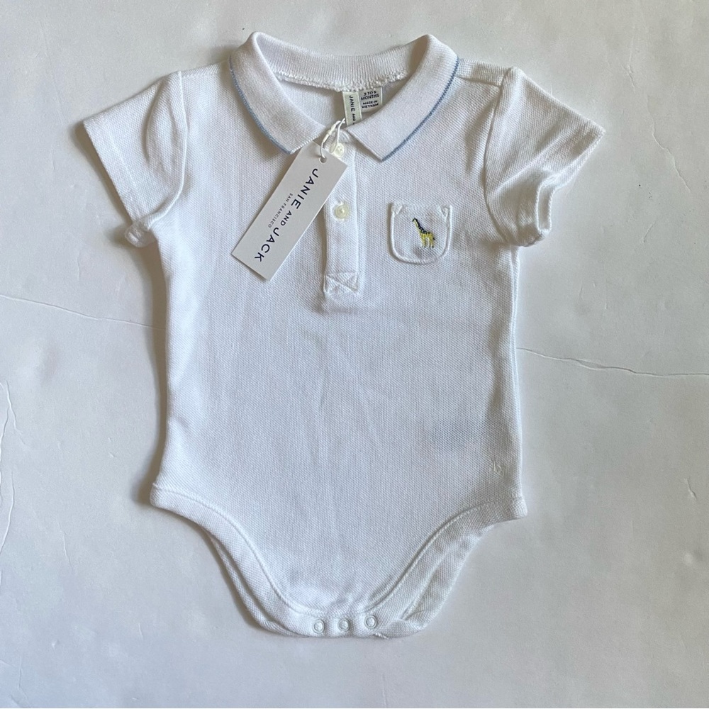 Janie and Jack boys collared onesie